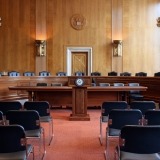 a United States senate committee hearing room in Washington DC