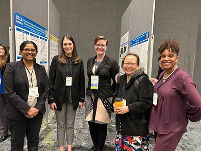 NIDCR-supported trainees, from left to right: Drs. Vidhya Venkateswaran, Christina Vidal, and Bridgette Wellslager, along with Yan Wang and NIDCR Research Training & Career Development Branch Chief Anissa Brown at NIDCR’s trainee poster session.