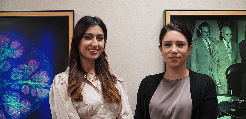 As resident fellows in NIDCR’s dental public health program, Ishita Singh (left) and Leah Leinbach (right) gained field experience, conducted research projects, and learned about the core disciplines of public health.