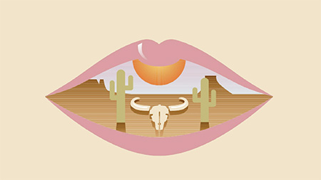 An illustration depicting dry mouth.