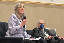 Pamela Robey, Ph.D. (left) and Lawrence Tabak D.D.S, Ph.D. (right)