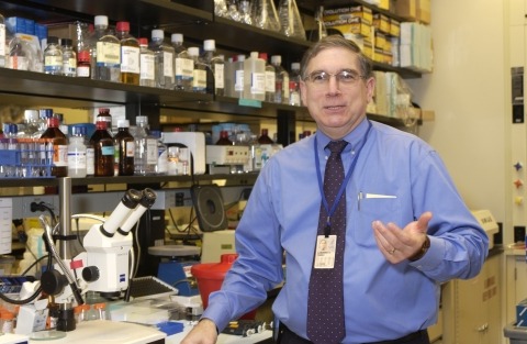 Lawrence Tabak in a laboratory. 