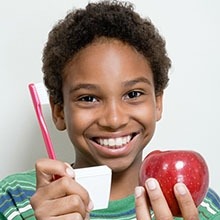 Child smiling at the camera