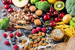 An assortment of healthy food