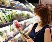 Woman shopping in the grocery store