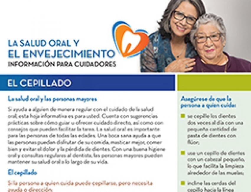 "El cepillado: Información para cuidadores", portada