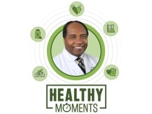 A photo of Dr. Griffin Rodgers, presents one-minute healthy lifestyle tips