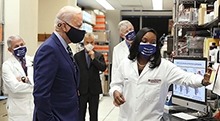 President Biden visiting NIH
