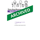 Three Good Reasons To See a Dentist BEFORE Cancer Treatment. Illustrated Booklet