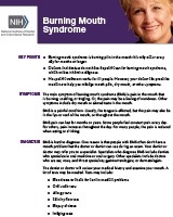 Cover of Burning Mouth Syndrome fact sheet. 